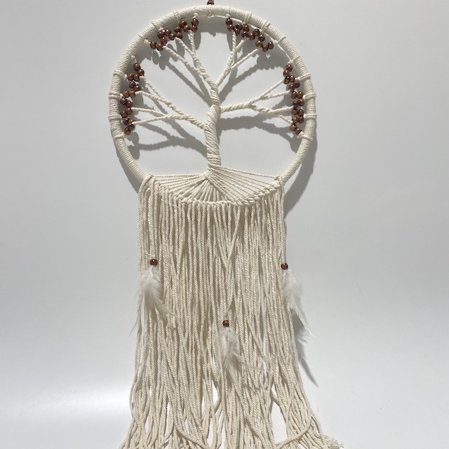 DREAM CATCHER, Natural White Macrame Tree of Life